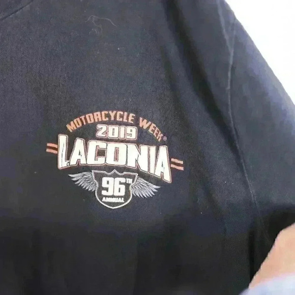 Royal Apparel Size M Black Motorcycle Week 2019 Laconia 96th Annual tshirt - Picture 6 of 10